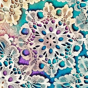 colorful lace mandalas