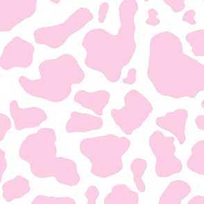 cow print pattern fabric wallpaper A large scale WB23 pink