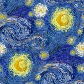 Blue Night Sky - A Tribute to Vincent Van Gogh immortal hand painted Sky Paintings