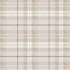 (small scale) neutral fall plaid -  charcoal -  C23