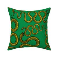 Green Snakes Wallpaper Chartreuse