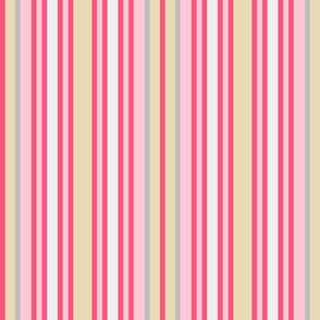 Pink, gray and yellow stripe 