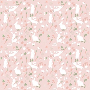 Bunny Garden Party Pink pastels