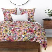 A Garden Bed Of Pink And Red // Large // Wallpaper // Duvet