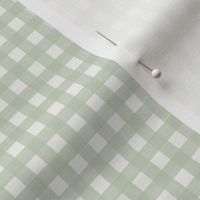 1/4" gingham quiet-green-on-white-cross-hatch-plaid