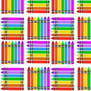 Crayons Bright Primary and Secondary Colors