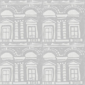  Regency Architecture Print - Light Grey