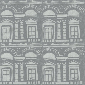 Regency Architecture Print - Dark Grey