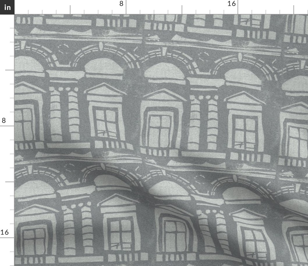 Regency Architecture Print - Dark Grey