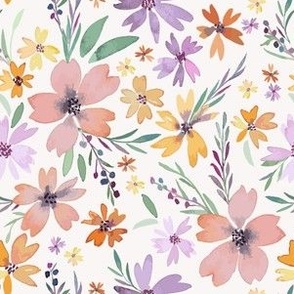 La Jolla Watercolor Flowers Cream