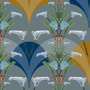 Deco Arum Delights (Art Deco; Formal Linear Design) 