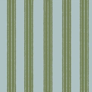 Green and Blue stripe fabric, medium, artichoke green, light blue, stripes wallpaper