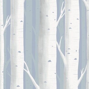 Birch Trees - Blue