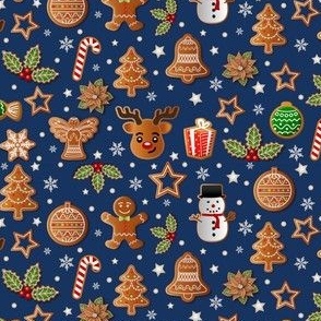 Old Fashion Christmas (Medium)  // Gingerbread // Xmas // Vintage // Reindeer // Snowman