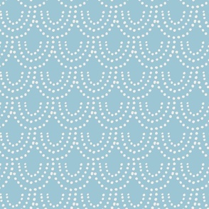 Dotted Scallop - Sky Blue