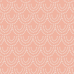 Dotted Scallop - Coral Pink