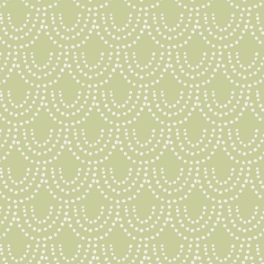 Dotted Scallop in Parakeet Green