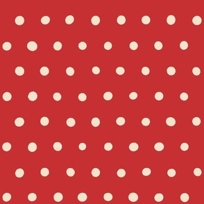 Happy Dots - Red & Ivory