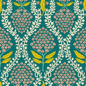 Vintage Florals with intricate leaves - Big Size 
