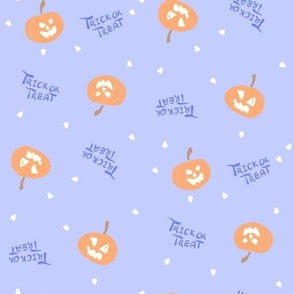 Pumpkins halloween trick or treat spots blue orange by Jac Slade