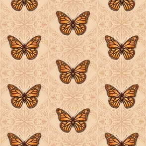 Light butterfly - brown orange beige butterfly