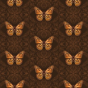 Dark butterfly - brown and orange butterfly