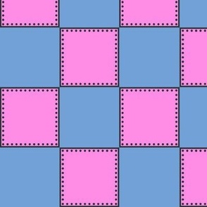 Squares / Hot Pink & Cornflower