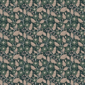 english floral garden green gray_SMALL