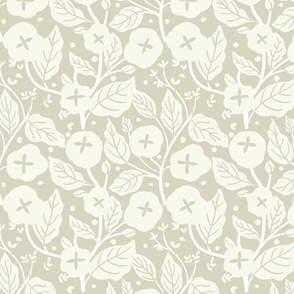 English Floral Garden Teal and Cream_MEDIUM