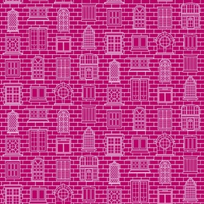 Welsh Windows - MEDIUM (Dressmaking & Apparel) - Mono Pink