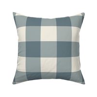 3" Gray Blue Gingham: Foggy Blue Gingham Check, Buffalo Check, Buffalo Plaid (foggy blue 7   canvas)