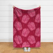 Single Palm Leaf-Dragon Fruit Pink-XL Scale-2
