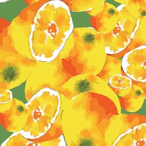 (LARGE) Bold Watercolor Oranges 