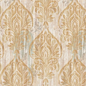 Deconstructed Italian Villa Damask-Beige-L