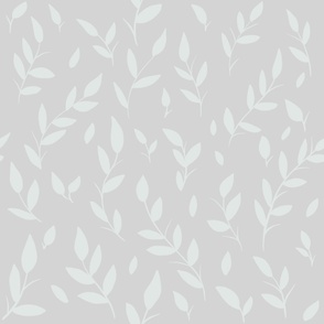 Gray Leaves Simple Pattern