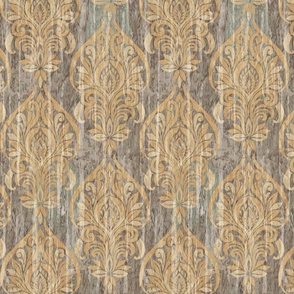 Deconstructed Italian Villa Damask--Warm Grey-M