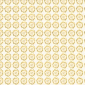 Western modern geometric circles in mustard yellow for wallpaper