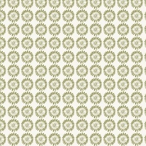Western modern geometric circles in olive green for wallpaper