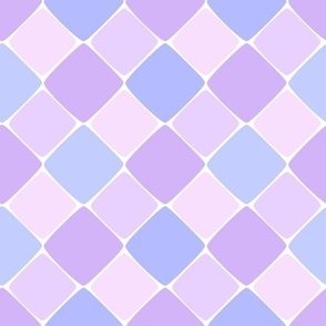 Diamonds Harlequin purple blue lilac by Jac Slade