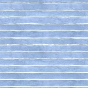 Watercolor Broad Stripes Horizontal Cornflower Blue - Ditsy Scale - Stone Blue Home Decor
