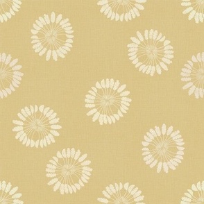 Western boho palm frond circles in earth tones (beige, taupe, camel) for wallpaper