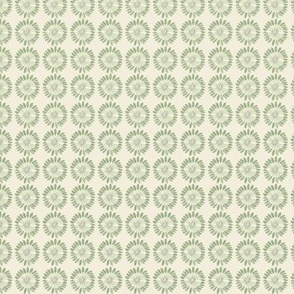 Palm fronds geo circles in jadeiete/sage green for wallpaper 