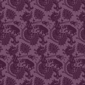 Dragons and Griffins and Hounds, Aubergine