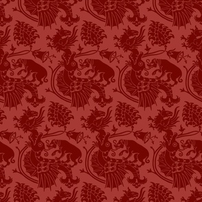 Dragons and Griffins and Hounds, Dark Red