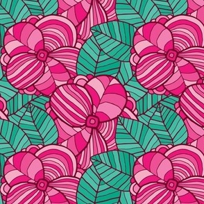 Tropical Pink and Mint Floral