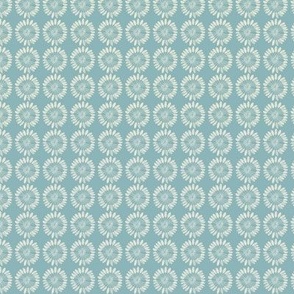 Palm fronds geo in light blue for preppy wallpaper, upholstery and fabric for clothing