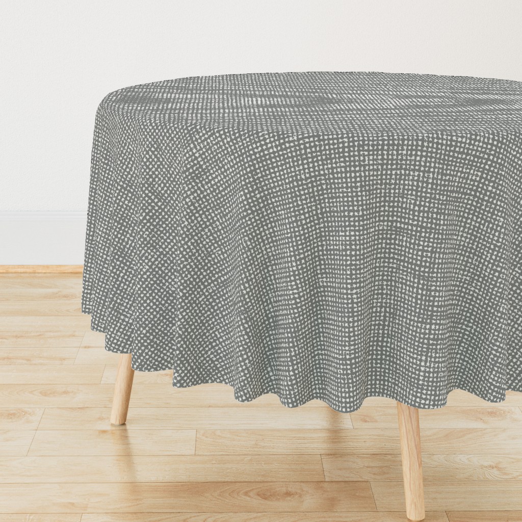 Medium // Gray crosshatch burlap woven neutral texture