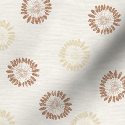 Wester boho palm fronds in earth tones (bone, brown) for wallpaper and clothing