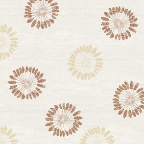 Wester boho palm fronds in earth tones (bone, brown) for wallpaper and clothing