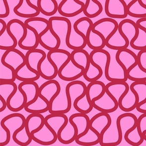 Hand Drawn Passementerie — Hot Pink and Viva Magenta